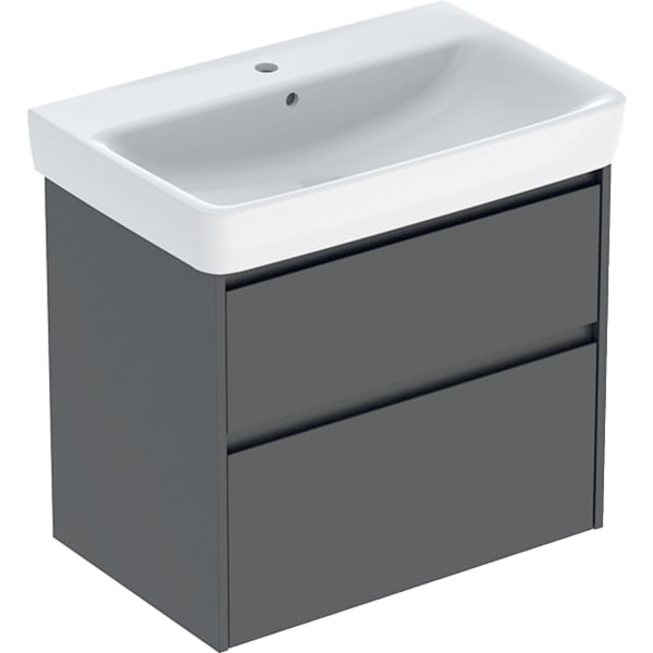 GE Renova Plan Set WT mit US, 2 Schubl. 75x69,7x44,6cm, lava/l. seidenmatt