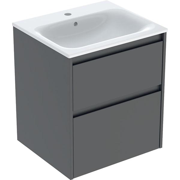 GE Renova Plan Set MWT mit US, 2 Schubl. 55x62,1x48cm, lava/l. seidenmatt