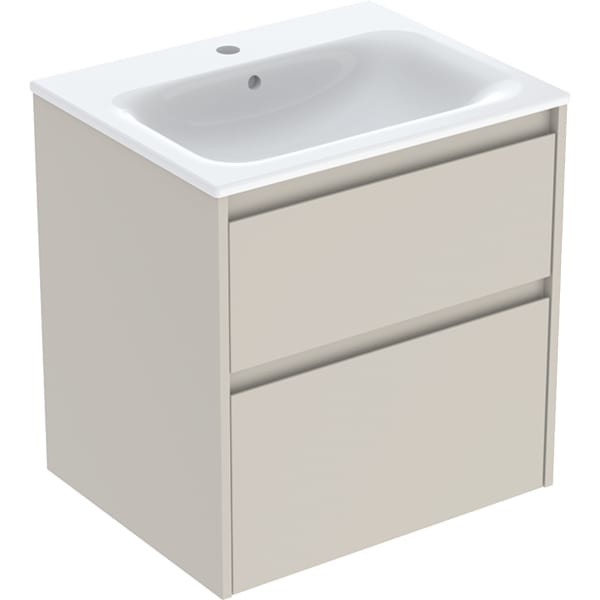 GE Renova Plan Set MWT mit US, 2 Schubl. 60x62,1x48cm, sandgrau/l. sdm / KeraTect