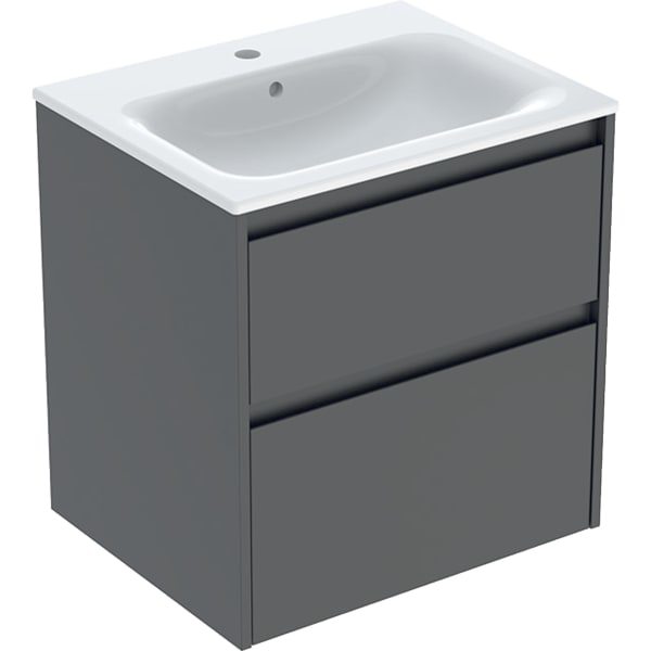 GE Renova Plan Set MWT mit US, 2 Schubl. 60x62,1x48cm, lava/l. seidenmatt