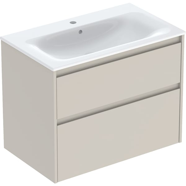 GE Renova Plan Set MWT mit US, 2 Schubl. 80x62,1x48cm, sandgrau/l. seidenmatt