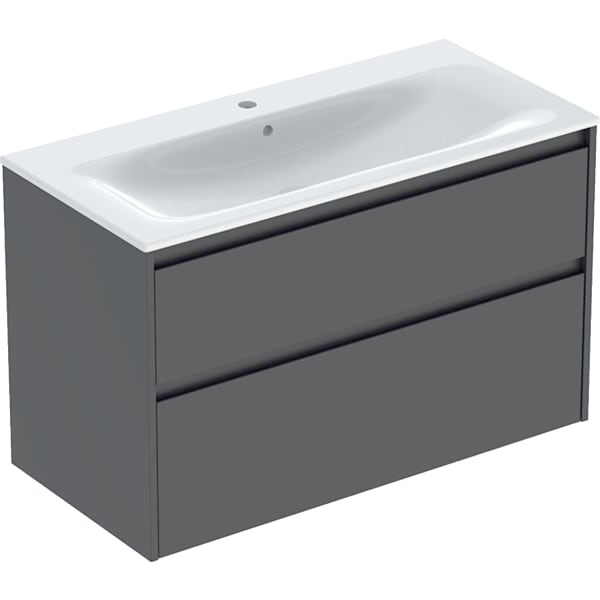 GE Renova Plan Set MWT mit US, 2 Schubl. 100x62,1x48cm, lava/l. seidenmatt