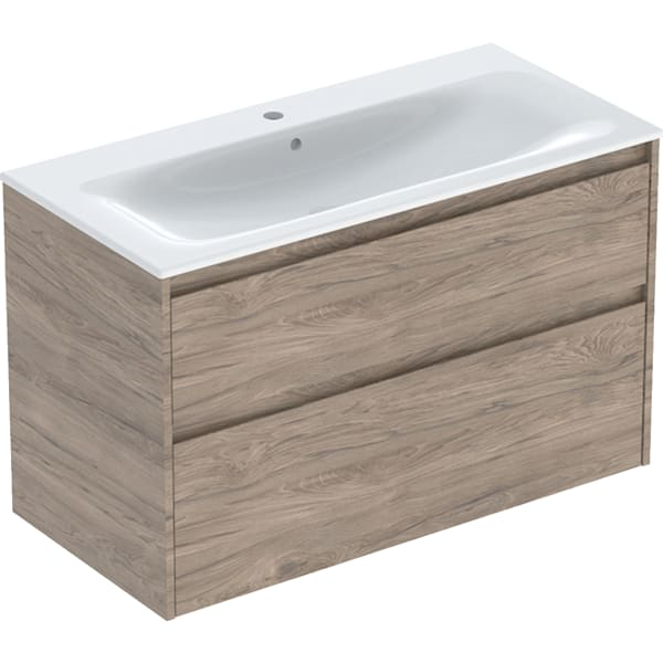 GE Renova Plan Set MWT mit US, 2 Schubl. 100x62,1x48cm, Nussbaum Hickory/KeraTect