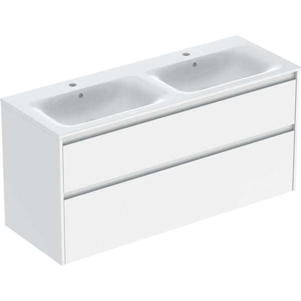 GE Renova Plan Set DMWT m. US, 2 Schubl. 130x62,1x48cm, weiß/l. sdgla. / KeraTect