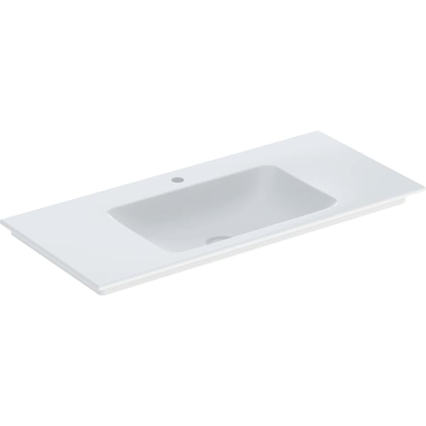 GE ONE Möbelwaschtisch 105x48 cm m.Hl., o.Ül., weiß, KeraTect
