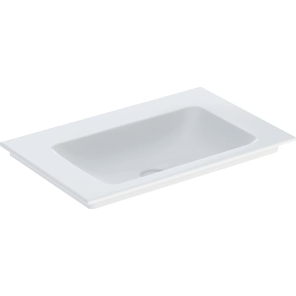 GE ONE Möbelwaschtisch 75x48 cm o.Hl., o.Ül., weiß, KeraTect
