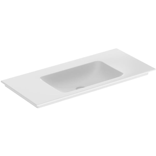 GE ONE Möbelwaschtisch 105x48 cm o.Hl., o.Ül., weiß, KeraTect