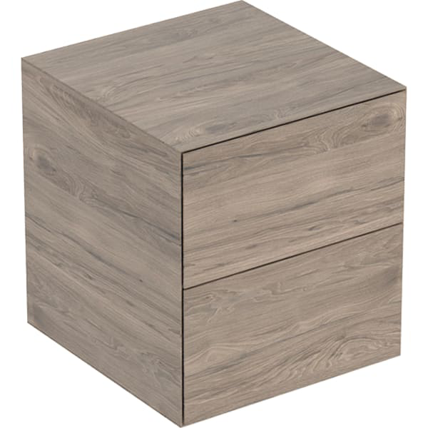GE ONE Seitenschrank mit 2 Schubl. 45x49,2x47cm, Nussbaum hickory
