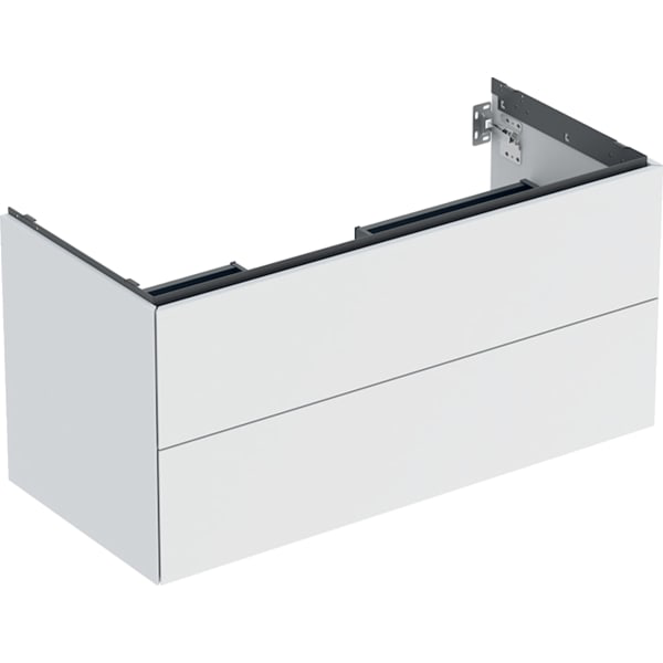 GE ONE Unterschrank für WT/-Platte 2 Schubl., 103,6x50,4x47cm, weiß matt