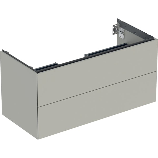 GE ONE Unterschrank für WT/-Platte 2 Schubl., 103,6x50,4x47cm, greige matt