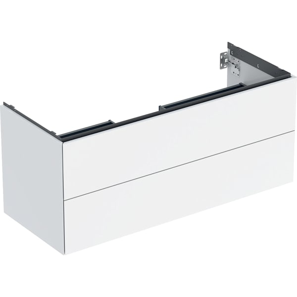 GE ONE Unterschrank für WT/-Platte 2 Schubl., 118,4x50,4x47cm, weiß hgl.