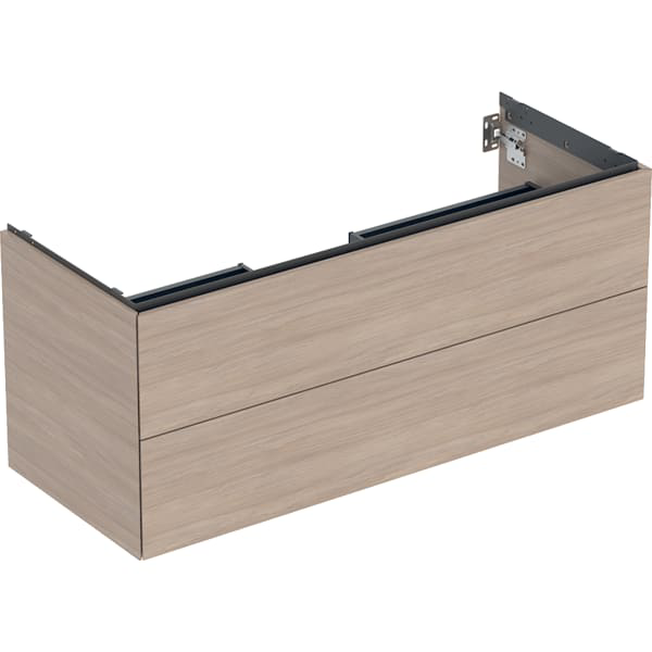 GE ONE Unterschrank für WT/-Platte 2 Schubl., 118,4x50,4x47cm, Eiche