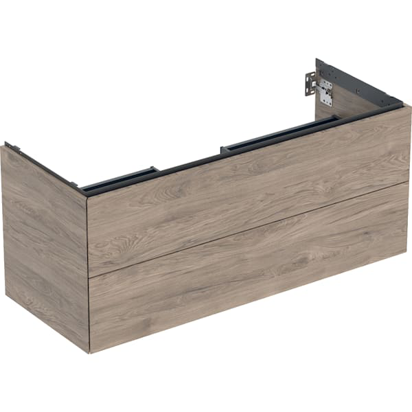 GE ONE Unterschrank für WT/-Platte 2 Schubl., 118,4x50,4x47cm,Nussb.hickory