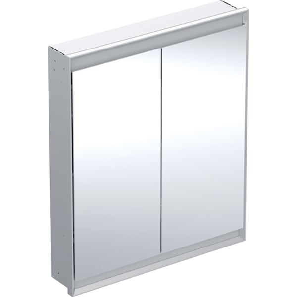 GE ONE Spiegelschrank mit ComfortLight 2 Türen, UP-Mont., 75x90x15cm, alu.