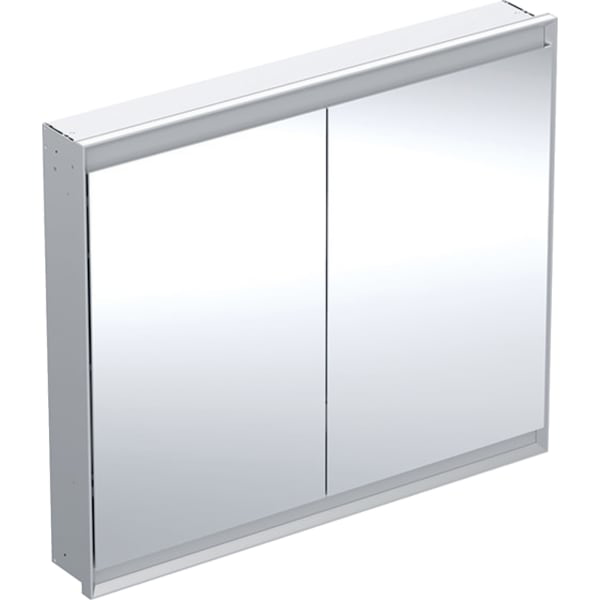 GE ONE Spiegelschrank mit ComfortLight 2 Türen, UP-Mont., 105x90x15cm, alu.