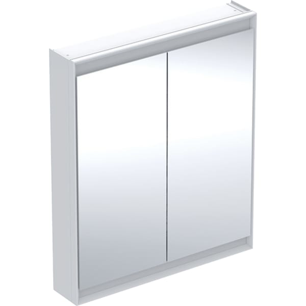 GE ONE Spiegelschrank mit ComfortLight 2 Türen, AP-Mont., 75x90x15cm, weiß