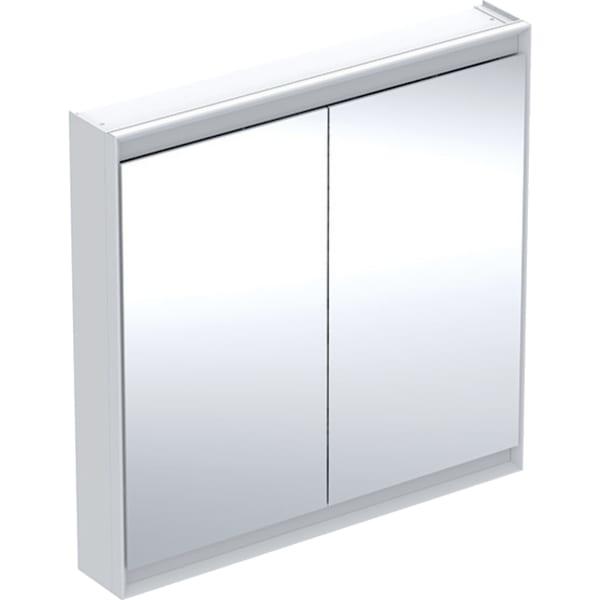 GE ONE Spiegelschrank mit ComfortLight 2 Türen, AP-Mont., 90x90x15cm, weiß
