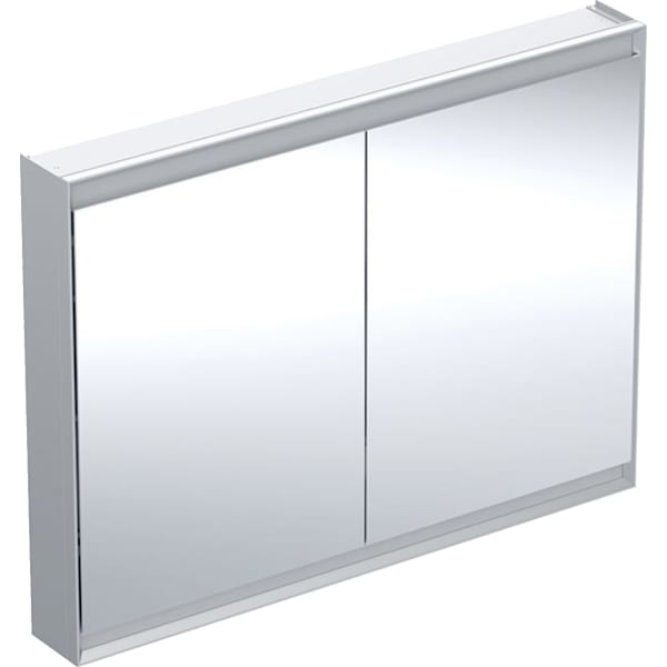 GE ONE Spiegelschrank mit ComfortLight 2 Türen, AP-Mont., 120x90x15cm, alu.
