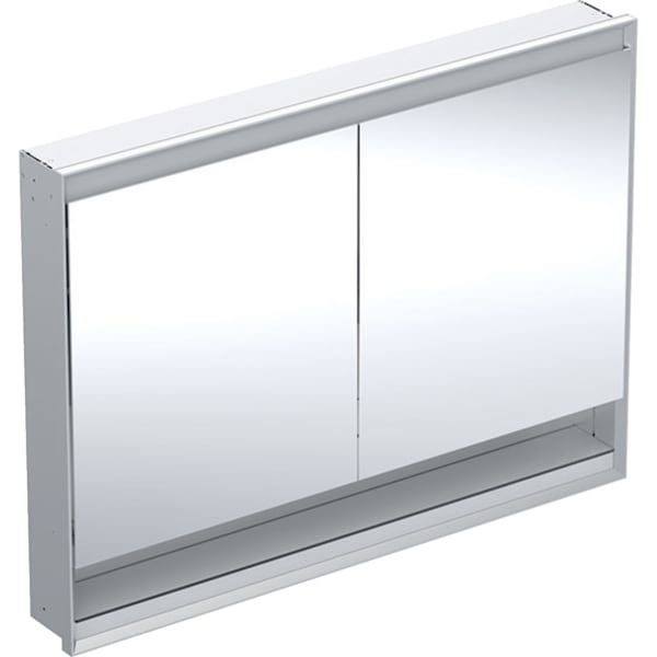 GE ONE Spiegelschrank mit Ni/Comf.Light 2 Türen, UP-Mont., 120x90x15cm, alu.