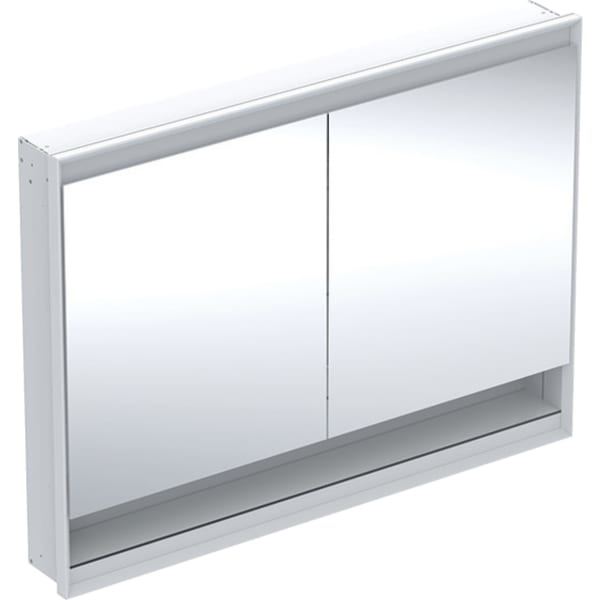 GE ONE Spiegelschrank mit Ni/Comf.Light 2 Türen, UP-Mont., 120x90x15cm, weiß
