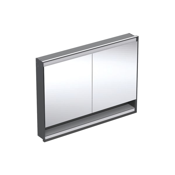 GE ONE SPS, Nische u.Comf.Light, 2 Türen UP-Mont,120x90x15cm, schw matt/alu. plvb