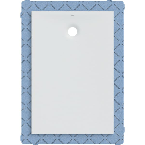 GE Olona Duschwanne 120 x 80 cm rechteckig, mit Dichtvlies, weiß matt