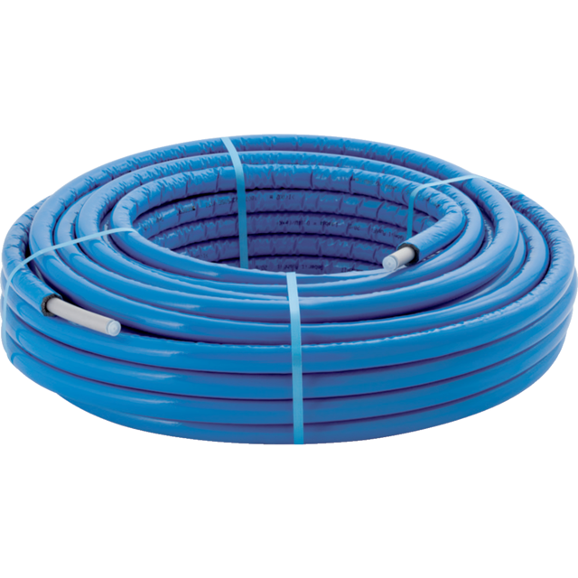 GE Systemrohr ML, rund vorgedämmt 13mm Rollenware d32, L: 25m blau