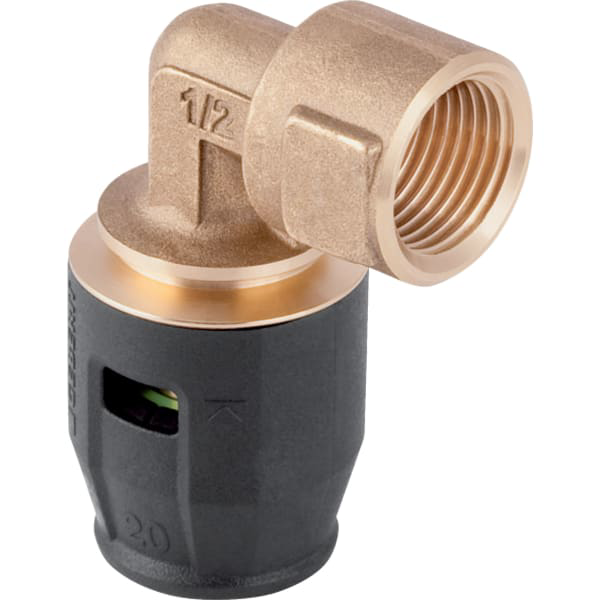 GE PushFit Übergangsbogen 90Gr mit IG Rg d20-Rp1/2