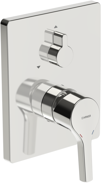HA EHM FM-Set f. Wafü/Br. HANSAPALENO 8050 Ros. eckig m. Sicherungseinr. chr
