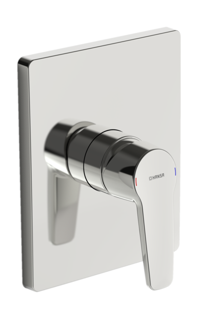 HA EHM FM-Set f. Brausebatt. HANSAPOLO 8061 Ros. eckig chr