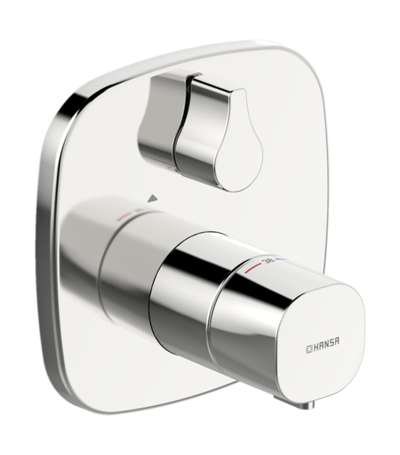 HA FM-Set f. Brausebatt. HANSALIVING 8113 Ros. soft edge chr