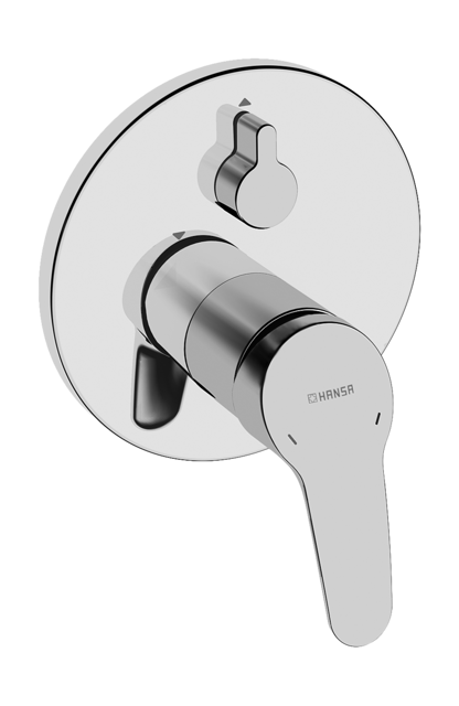 HA EHM FM-Set f. Wafü/Br. HANSAMIX 8184 Ros. rund m. Sicherungseinr. chr
