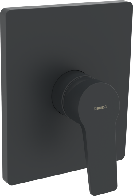 HA EHM FM-Set f. Brausebatt. HANSATWIST 8985 Ros. eckig Matt-Schwarz