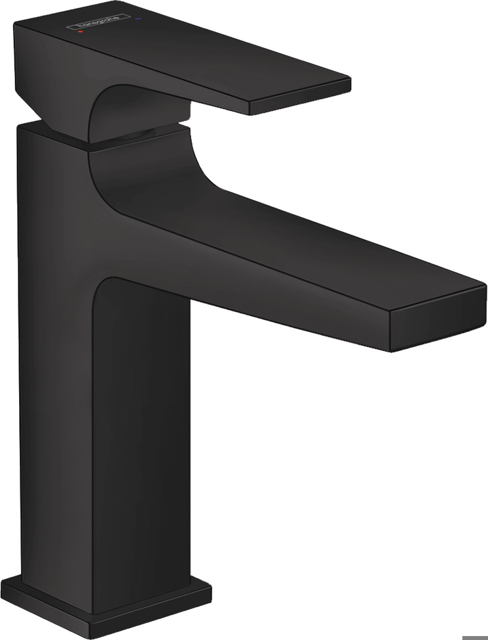 HG Waschtischmischer 110 Metropol mit Push-Open Ablaufgarnitur mattschwarz