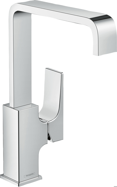 HG Waschtischmischer 230 Metropol chrom Schwenkauslauf mit Push-Open Ablaufg.