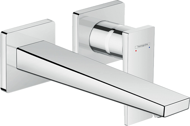 HG 2-Loch Waschtischarmatur Unterputz Metropol F-Set langer Auslauf chrom