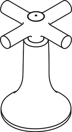 HG Kreuzgriff Axor Terrano Warmwasser