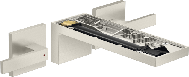 HG 3-Loch Waschtischarmatur AxMyEdition F-Set Wandmontage o.Platte BSO