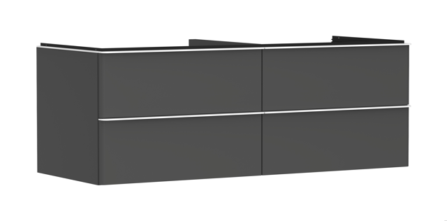 HG Waschtischunterschrank Xelu Q DGM 1360x540mm m.4SK f.Kons.m.AWT MW