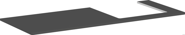HG Konsole Xelu Q 1360x540 mm m.Aus.rechts f.AWT ge 500x480 mm DGM