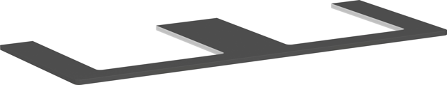 HG Konsole Xelu Q 1360x540 mm m.2 Ausschnitte f.AWT ge 500x480 DGM