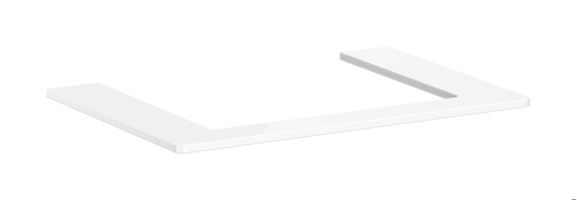 HG Konsole Xelu Q 780x540 mm m.Aus.mittig f.AWT ge 600x480 mm we hgl