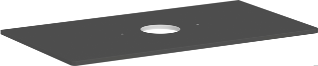 HG Konsole Xelu Q 980x540 mm m.Aus.mittig f.AWT ohne Hahnloch DGM
