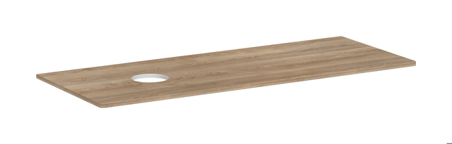 HG Konsole Xelu Q 1360x540 mm m.Aus. links f.AWT ohne Hahnloch ECHN