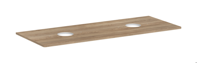 HG Konsole Xelu Q 1360x540 mm mit 2 Ausschnitten für AWT o.Hl.ECHN