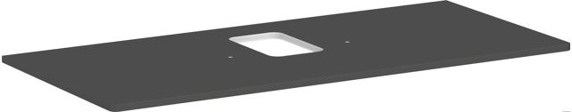 HG Konsole Xelu Q 1180x540 mm m.Aus.mittig f.AWT m.Hahnloch DGM