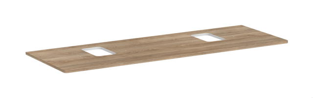 HG Konsole Xelu Q 1560x540 mm mit 2 Ausschnitten für AWT m.Hl.ECHN