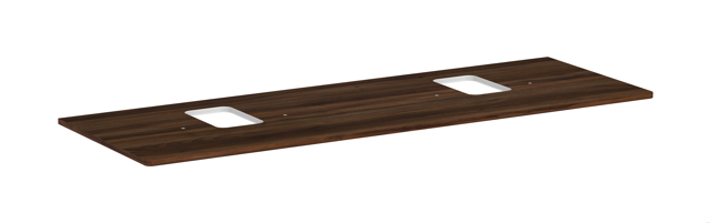 HG Konsole Xelu Q 1560x540 mm mit 2 Ausschnitten für AWT m.Hl.NBD