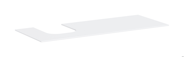 HG Konsole Xevolos E 1370/550mm m.Ausschnit.li f.WTge 500/480mm Mattweiß