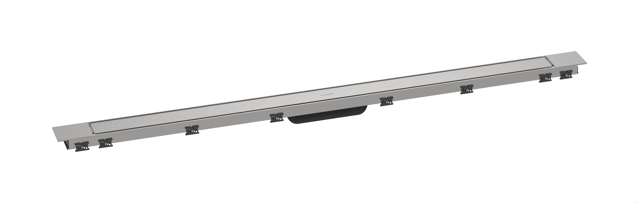 HG Fertigset Duschr.RainDrain Match Plus 1200mm höhenverst.Rahmen Edelstahl gebü.